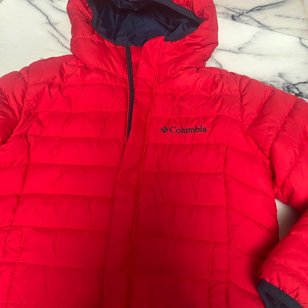 XS boys winter jacket Columbia red size 5
